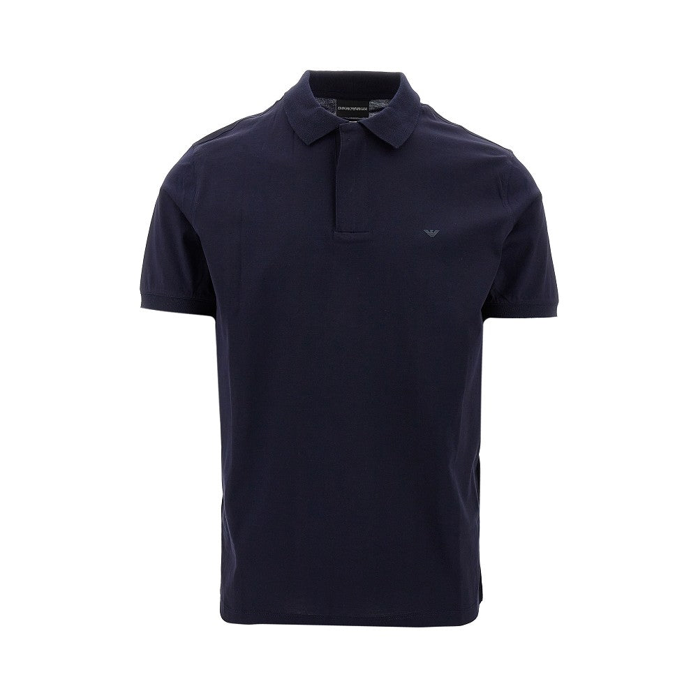 Polo in jersey con logo sul petto