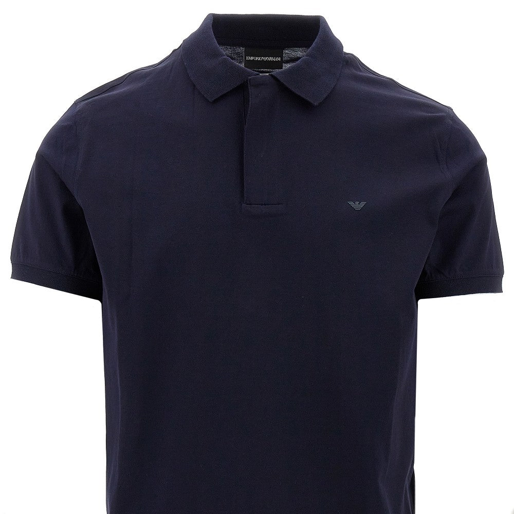 Polo in jersey con logo sul petto