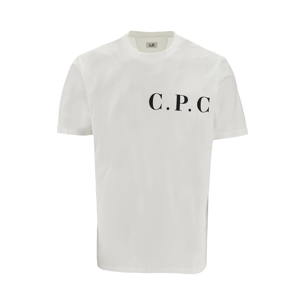 T-shirt con stampa logo lettering