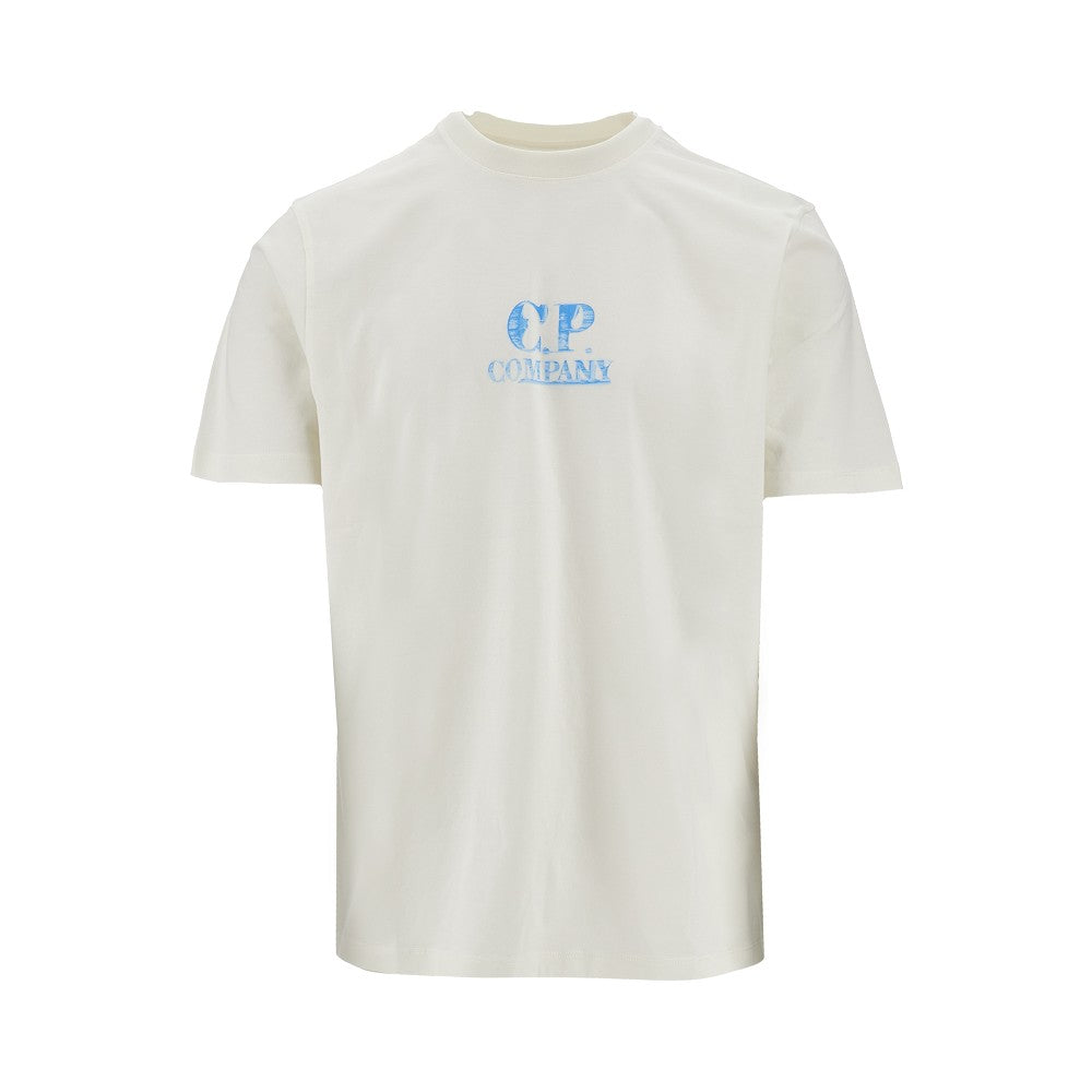 T-shirt con stampa logo sul retro