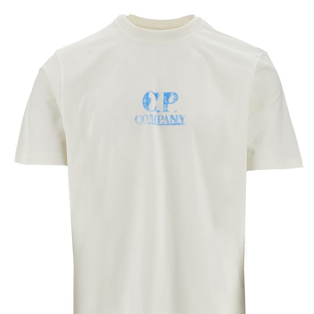 T-shirt con stampa logo sul retro