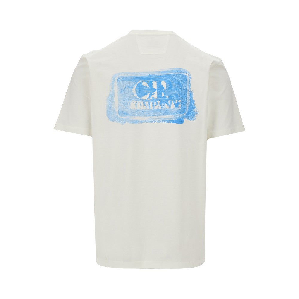 T-shirt con stampa logo sul retro