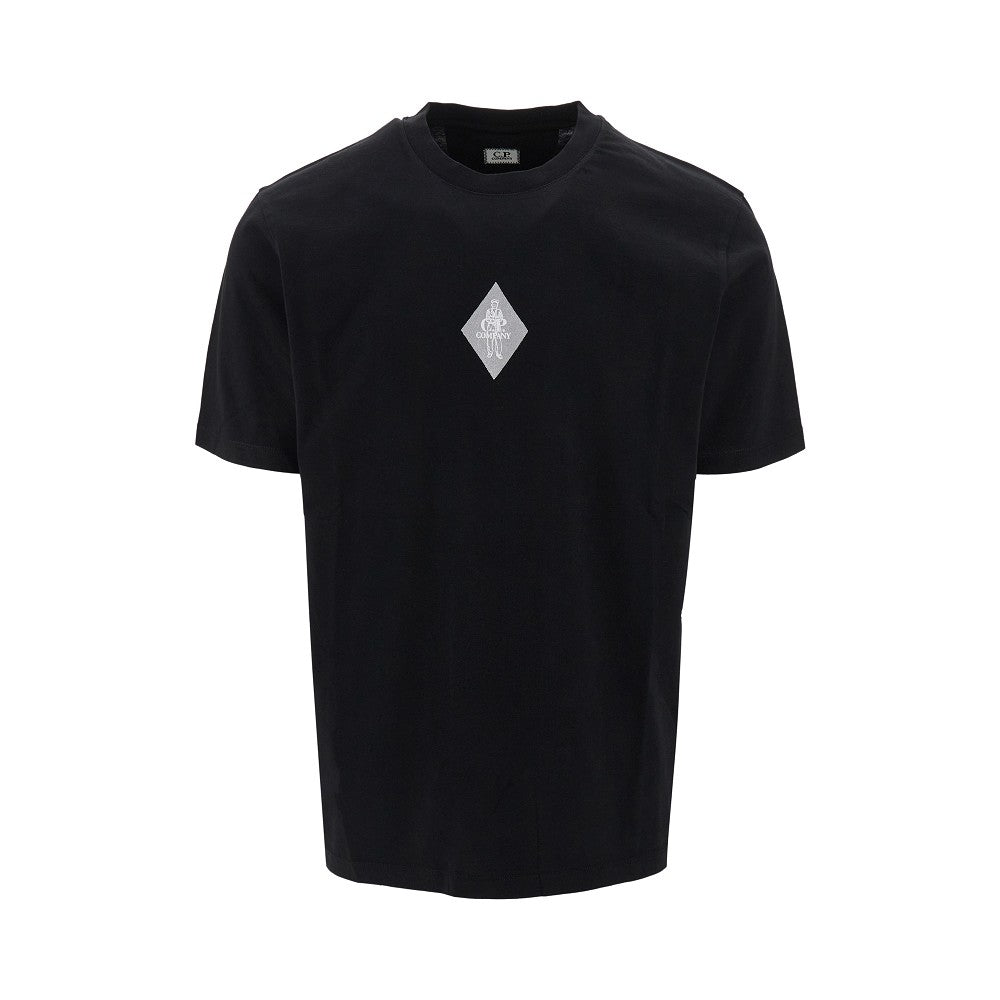 T-shirt con stampa logo sul retro