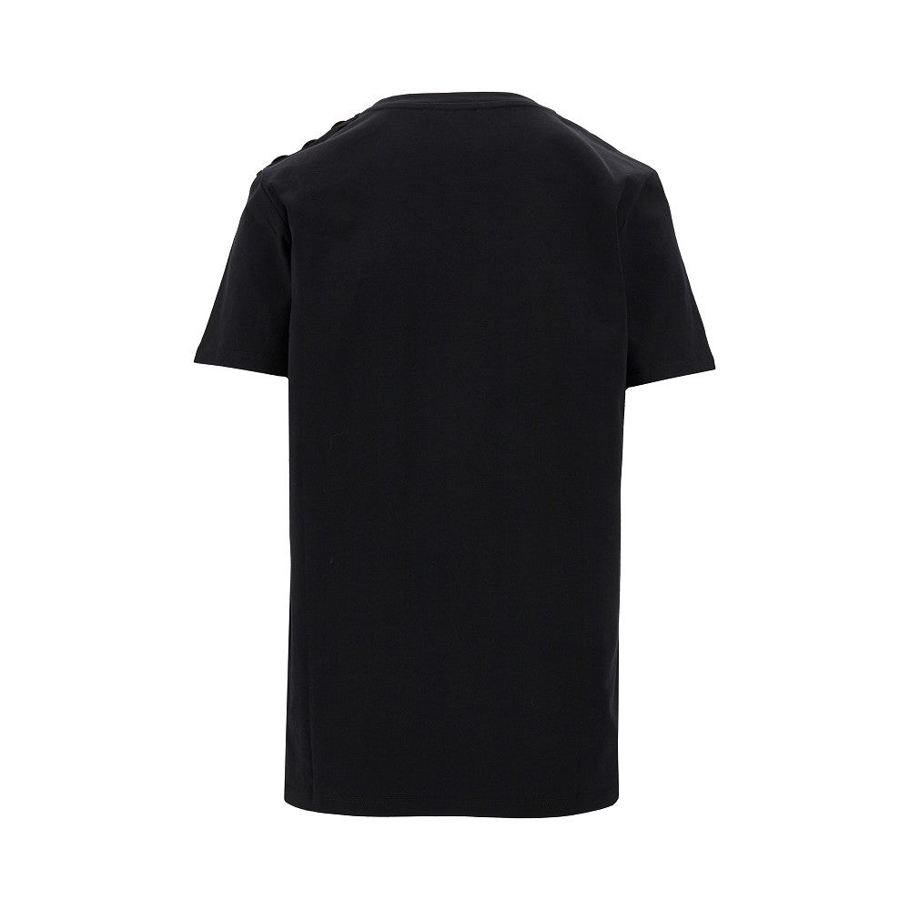 T-shirt with logo print and buttons