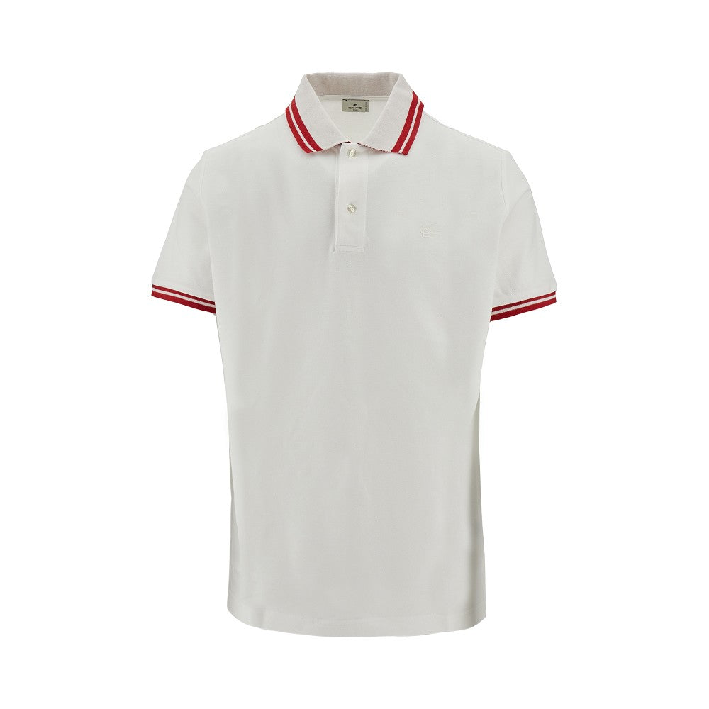Pegaso embroidery piquet polo shirt