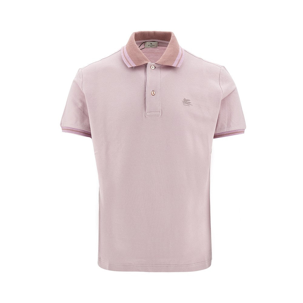 Pegaso embroidery piquet polo shirt