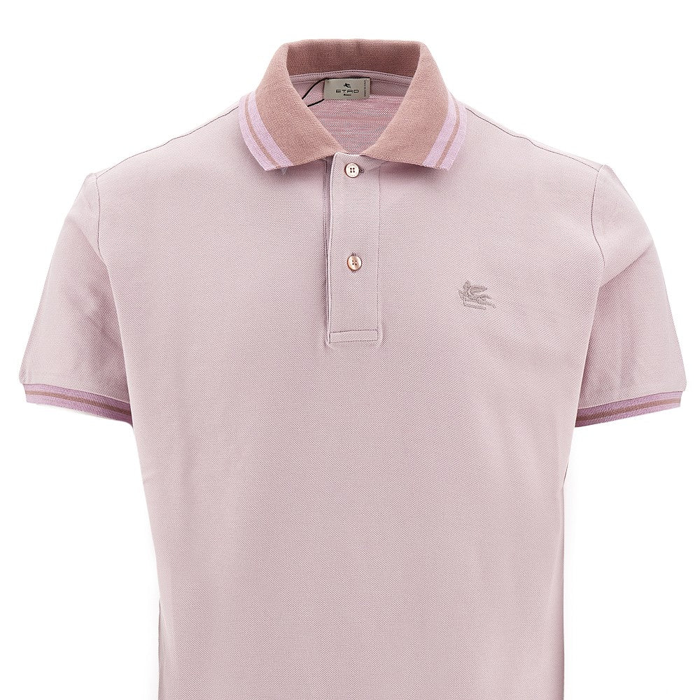 Pegaso embroidery piquet polo shirt