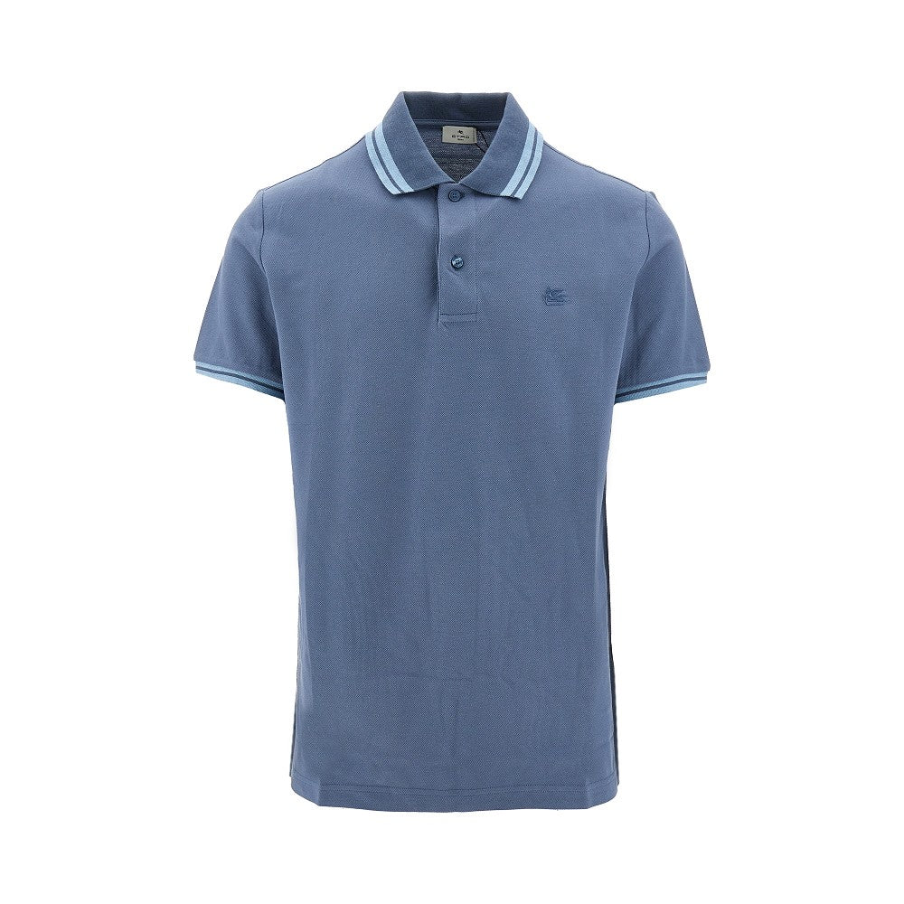 Pegaso embroidery piquet polo shirt