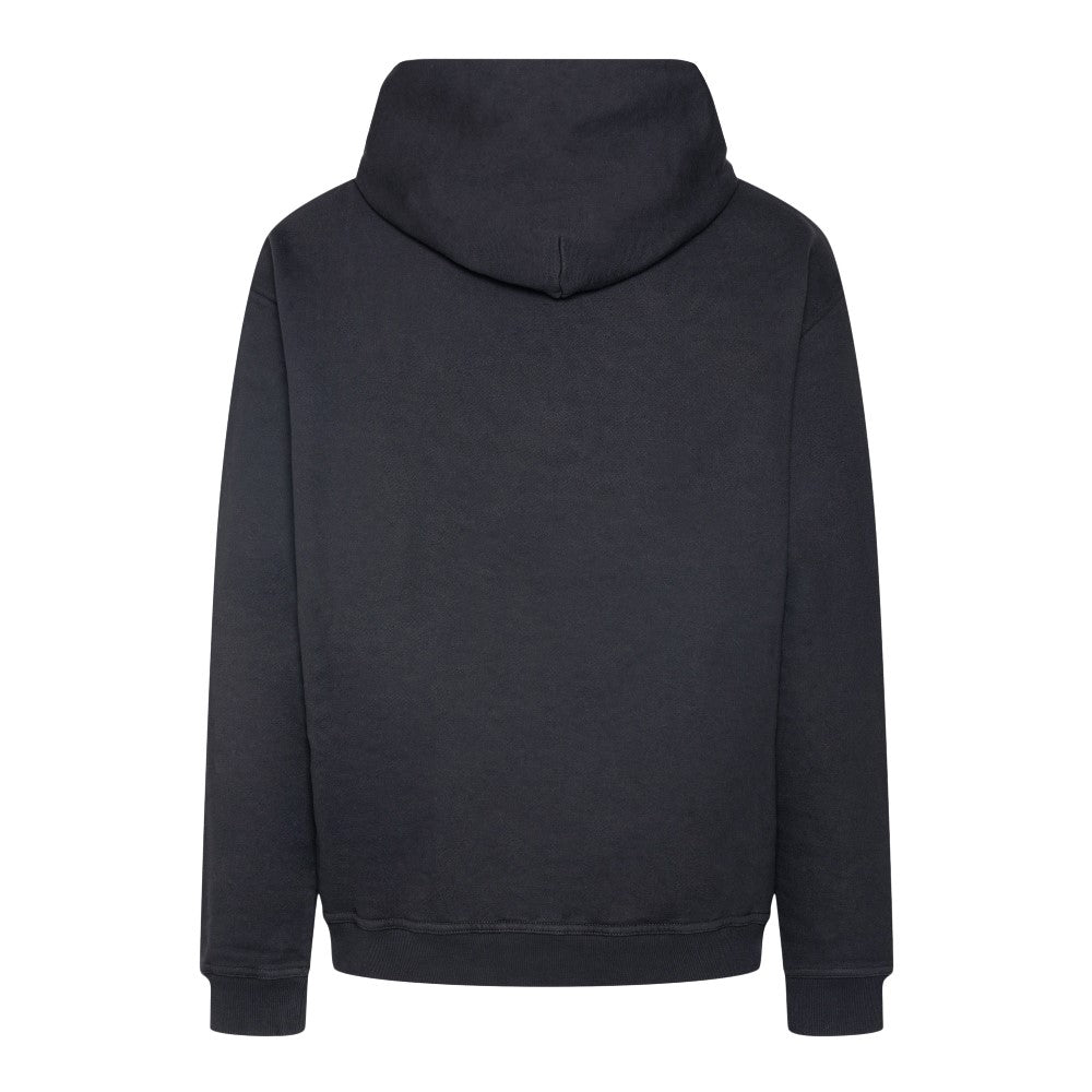 Upside-down logo embroidery hoodie