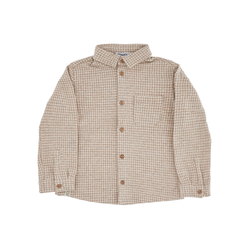Overshirt in misto cotone a quadretti