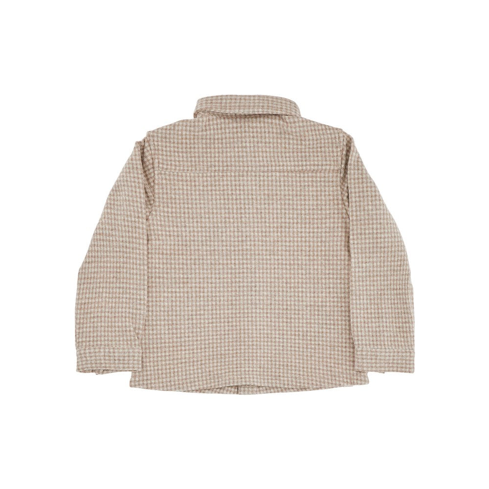 Overshirt in misto cotone a quadretti