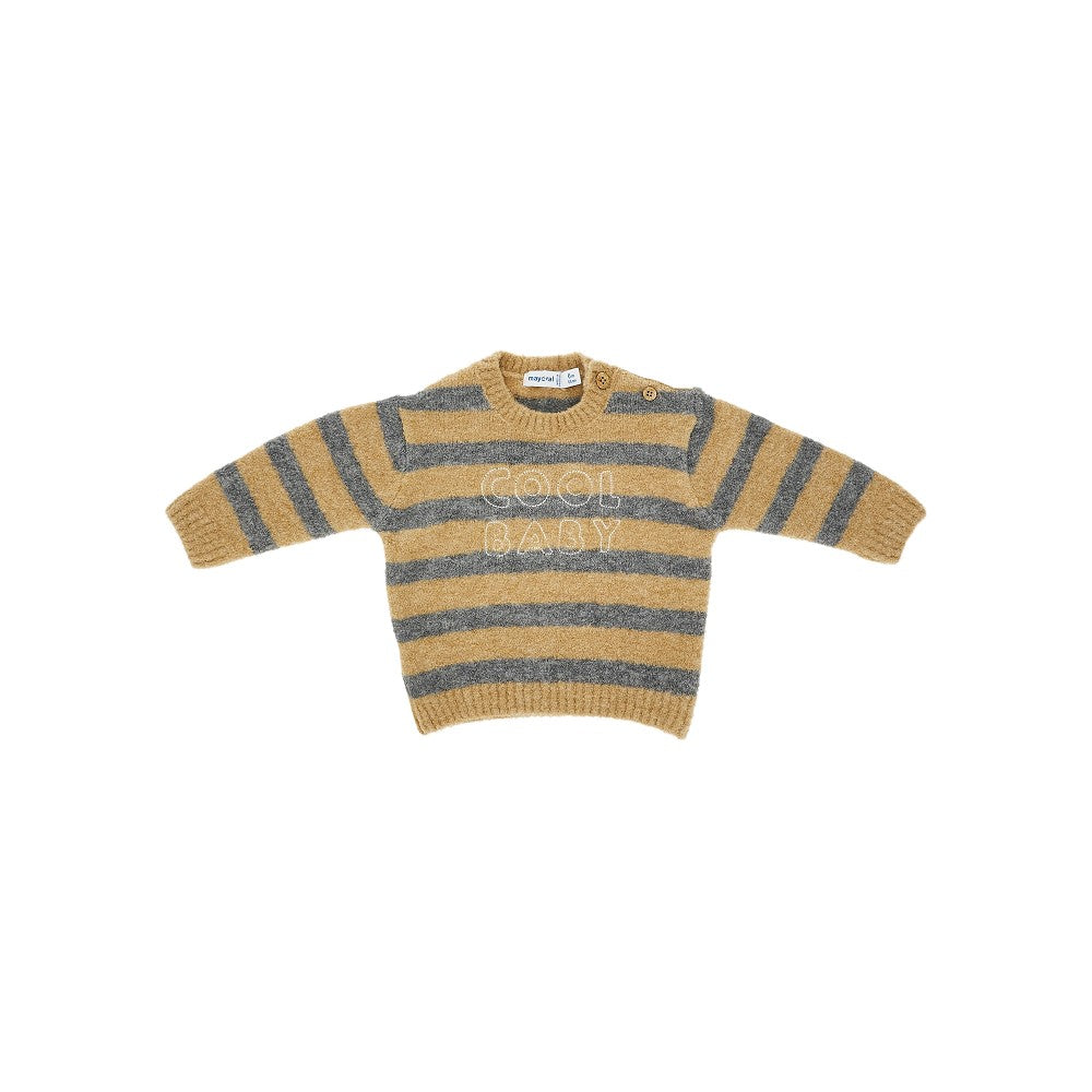 Pullover girocollo in maglia bouclé