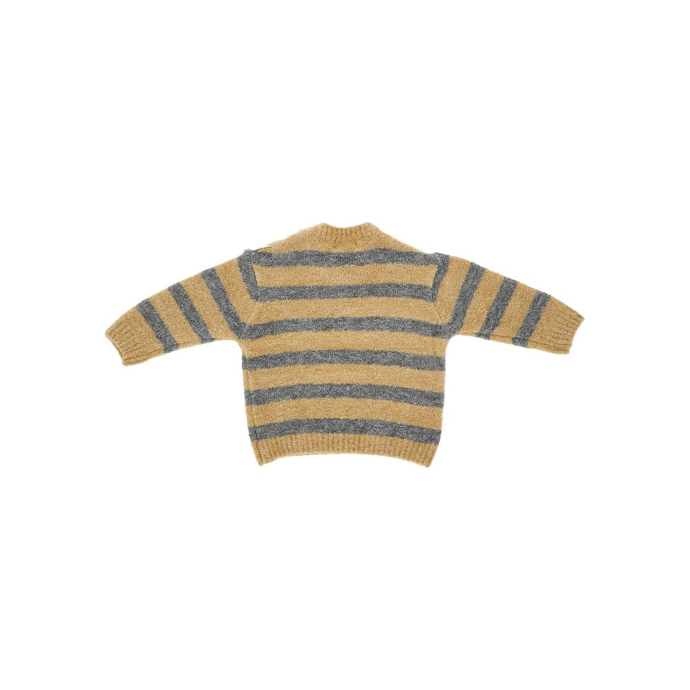 Pullover girocollo in maglia bouclé