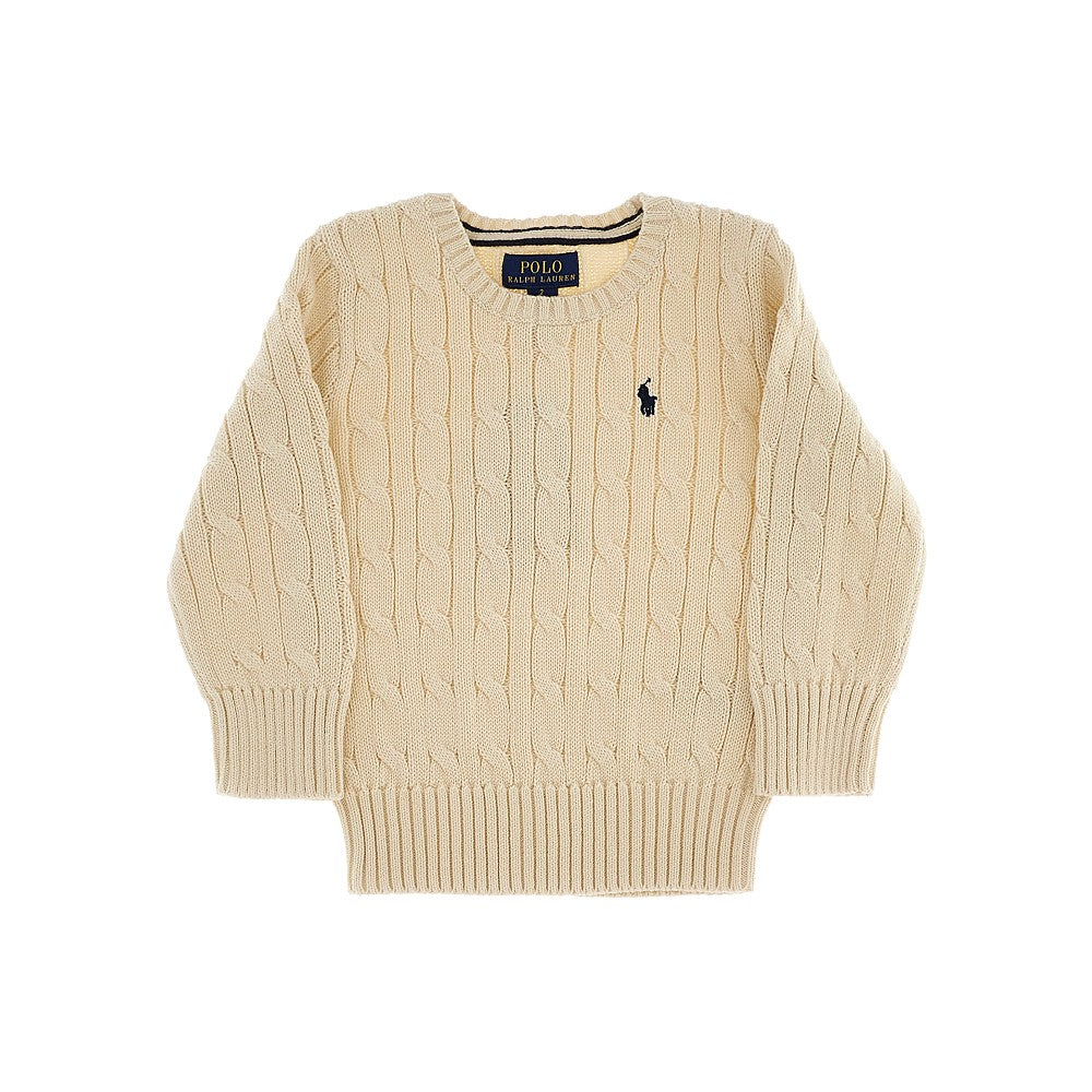 Cable-knit cotton sweater
