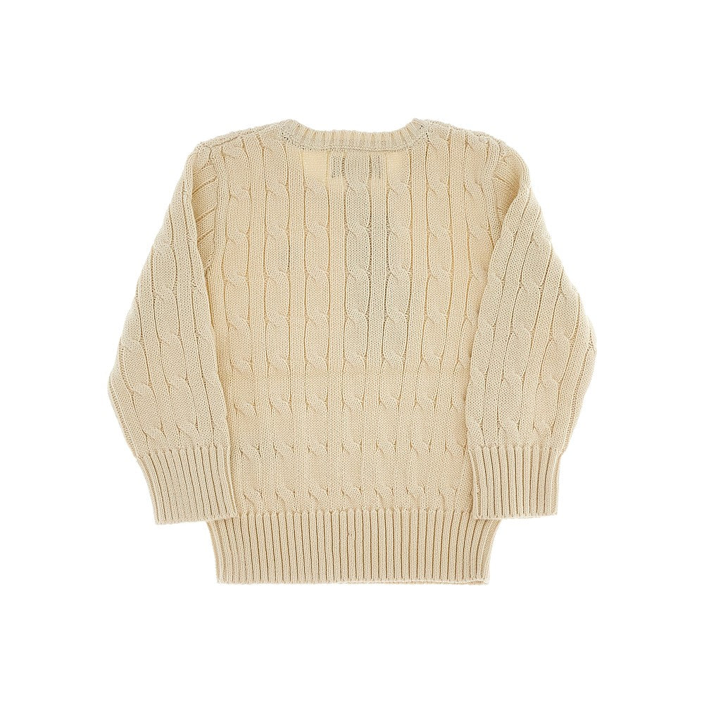 Cable-knit cotton sweater