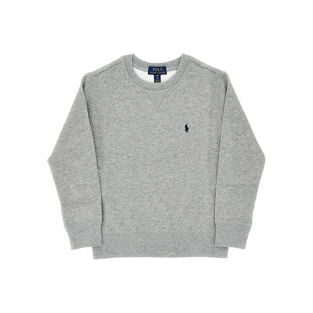 Crewneck sweatshirt with logo embroidery