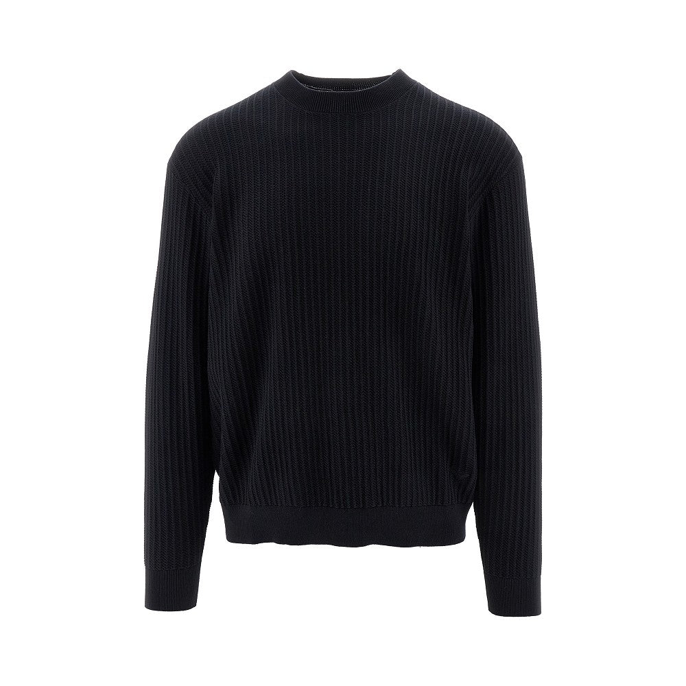 Pullover in cotone punto operato