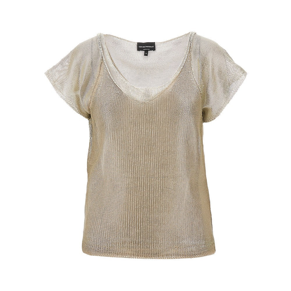 Top in maglia laminata