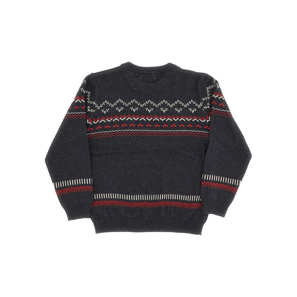 Pullover in misto cotone jacquard
