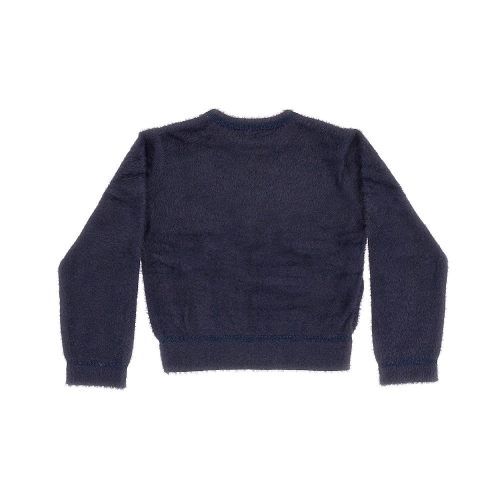 Pullover pellicciotto con finiture lurex