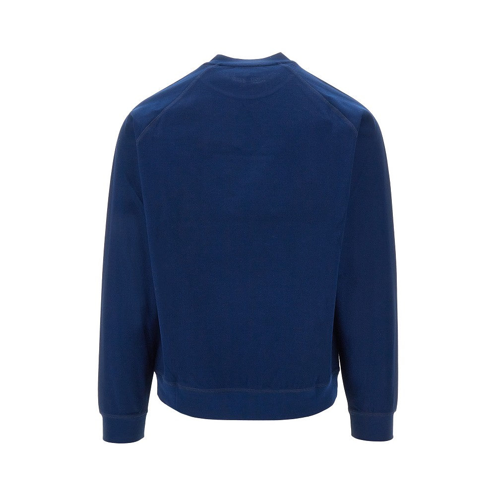 Embossed logo piquet sweatshirt