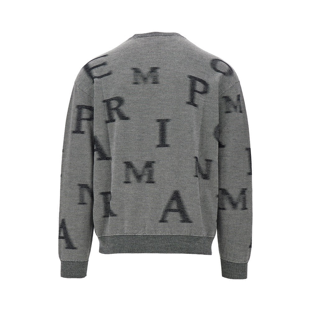 Faded logo motif wool sweater
