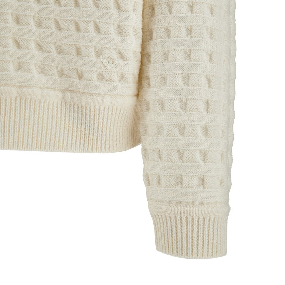 Jacquard virgin wool sweater