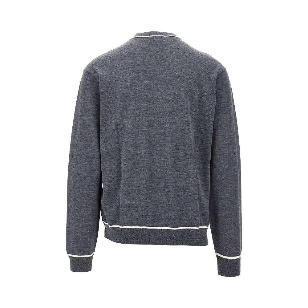 Virgin wool crewneck sweater