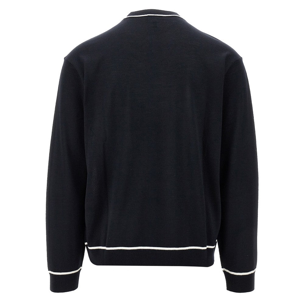 Virgin wool crewneck sweater