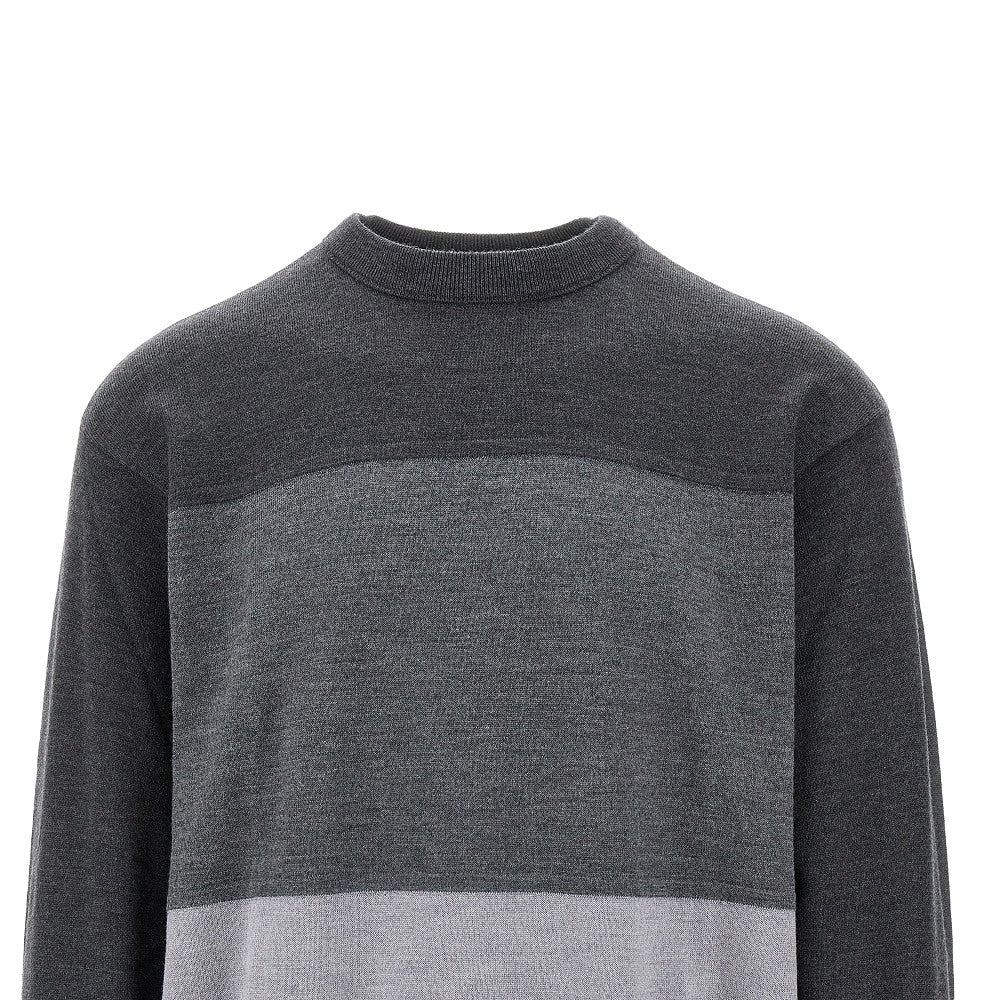 Three-shade wool sweater