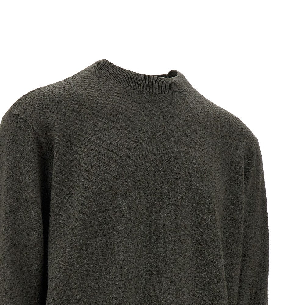 Chevron wool crewneck sweater