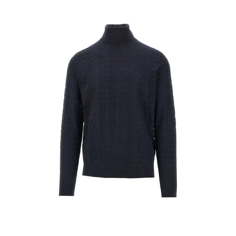 Chevron wool crewneck sweater