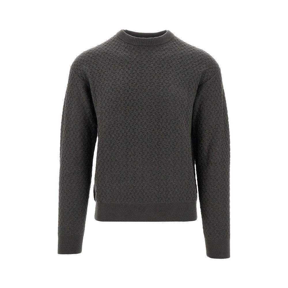 Held stitch wool sweater