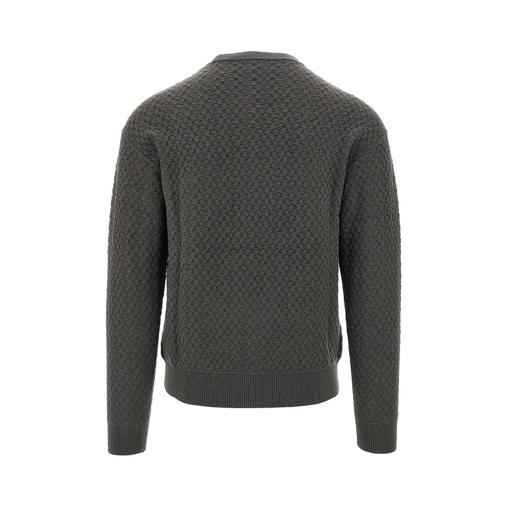 Held stitch wool sweater