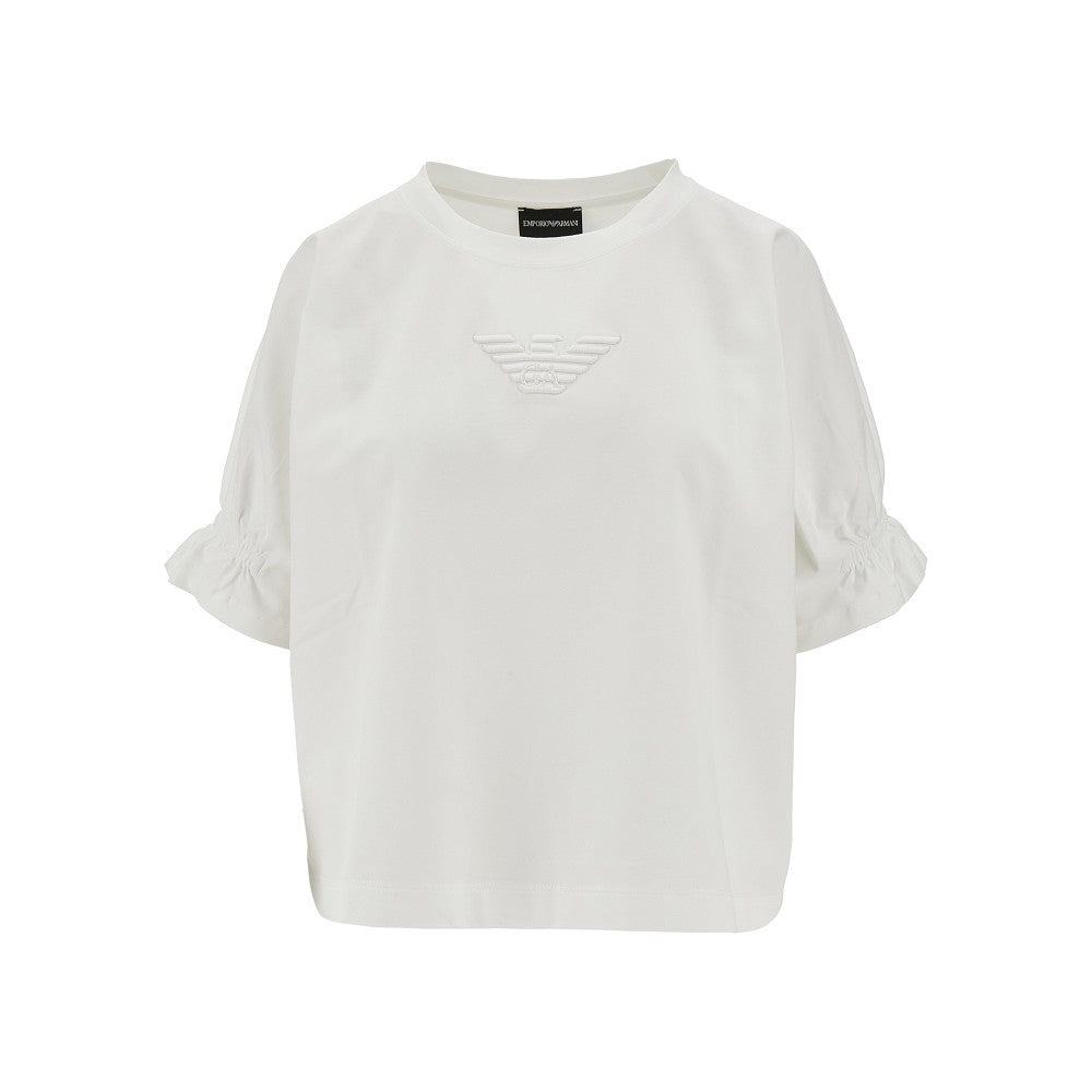 Eagle embroidery stretch jersey T-shirt