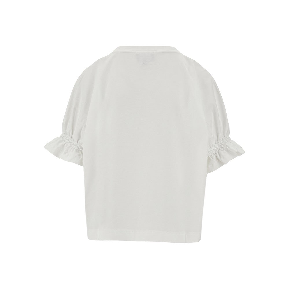 Eagle embroidery stretch jersey T-shirt