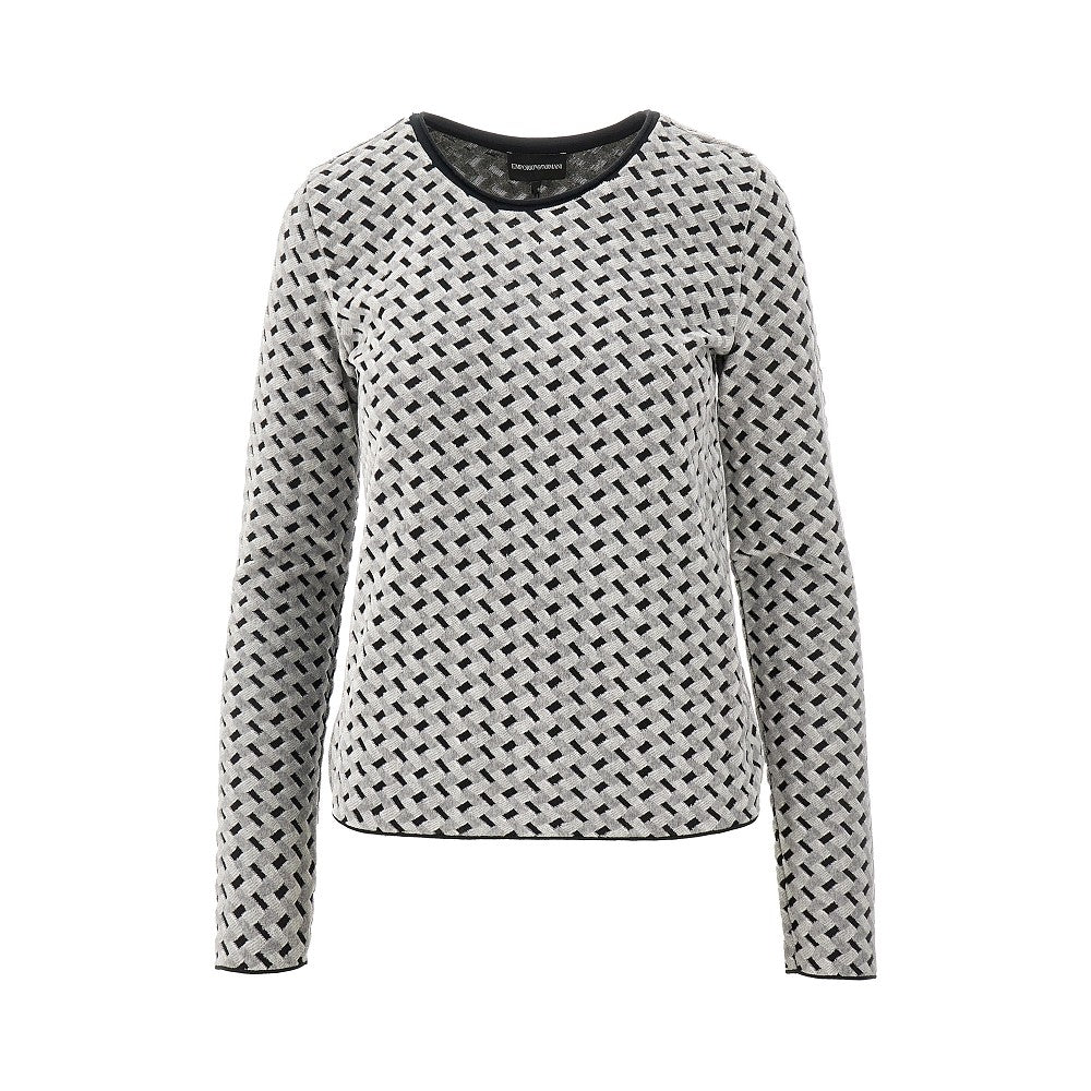 Maglia in misto cotone con pattern devoré