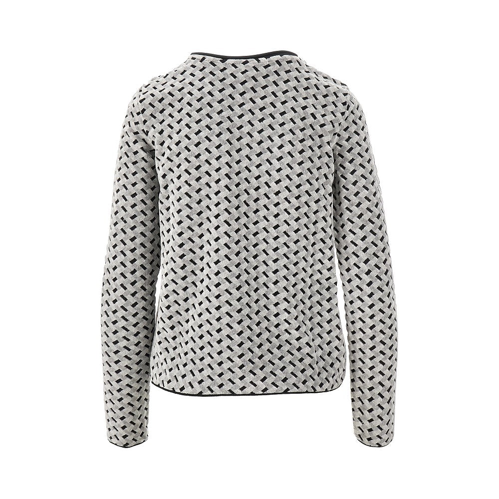 Devoré pattern cotton-blend sweater