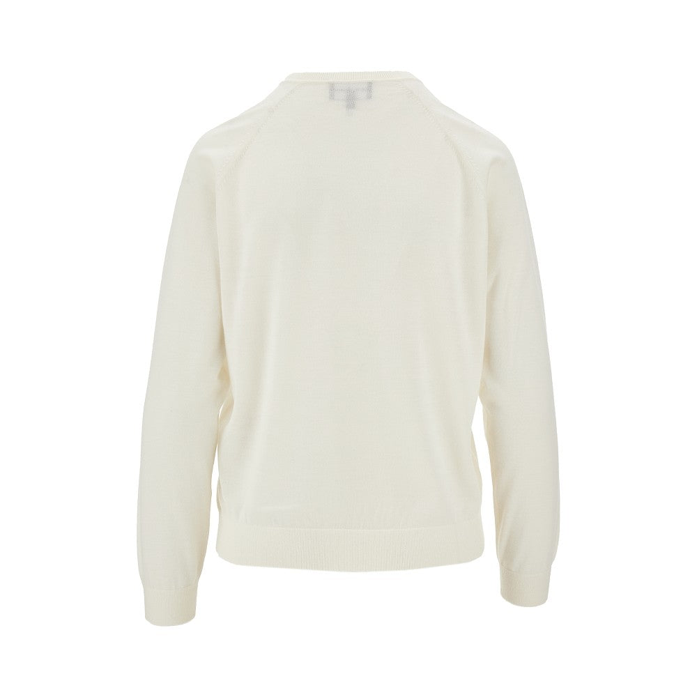 Strass-embellished wool sweater