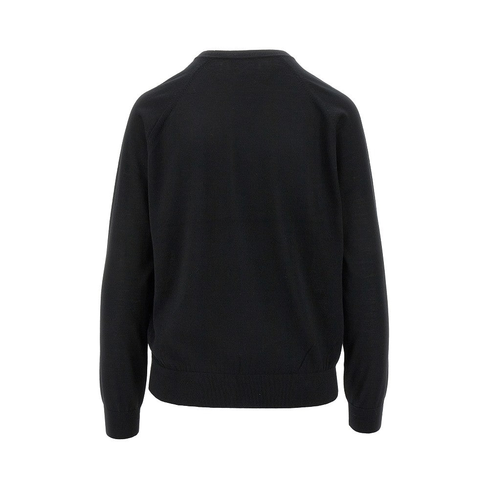 Strass-embellished wool sweater