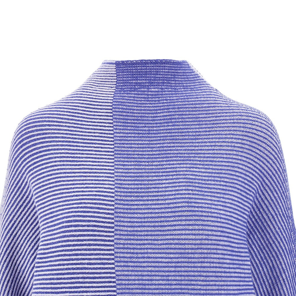 Pullover bicolore a costa inglese
