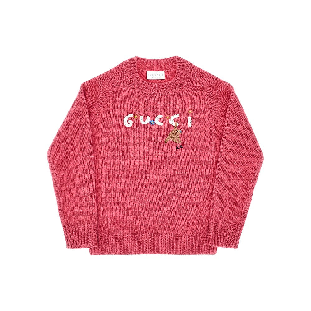 Embroidered wool sweater