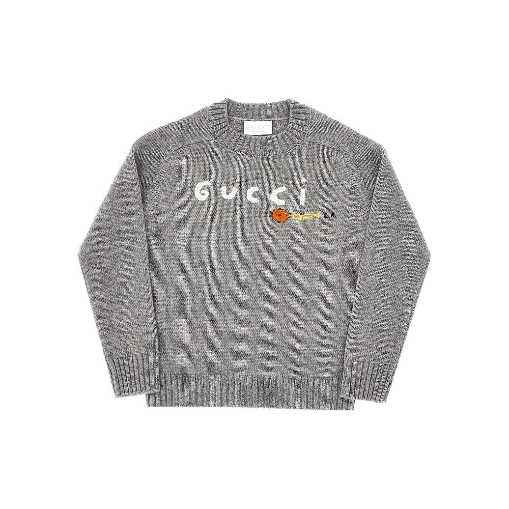 Embroidered wool sweater
