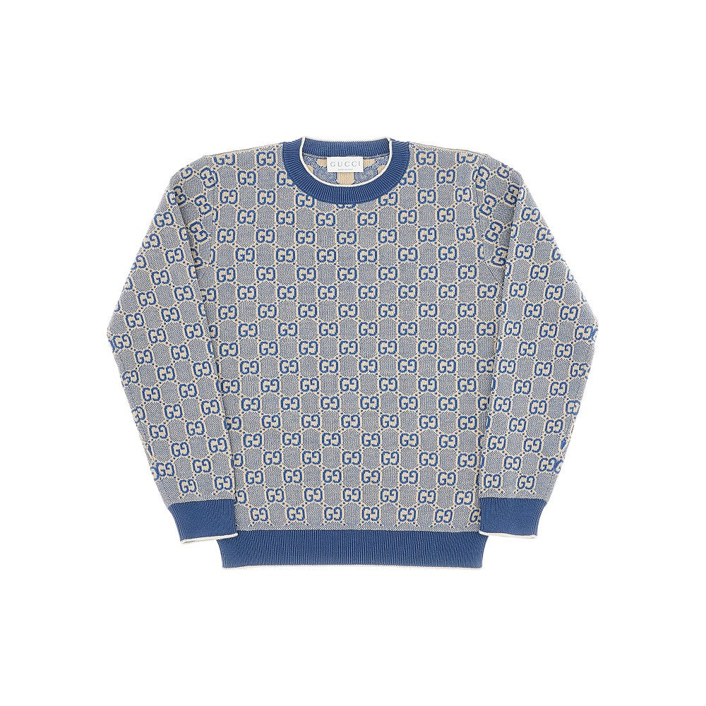 Pullover girocollo in cotone GG