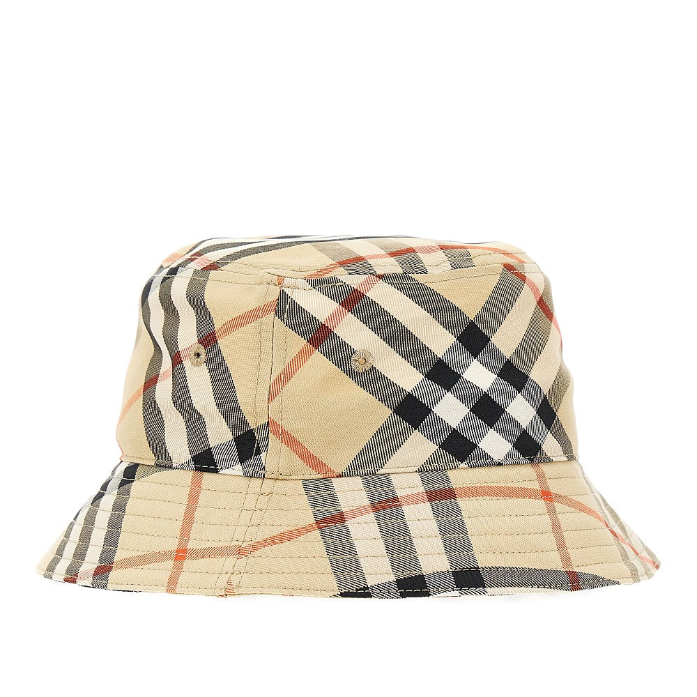 Cappello bucket in twill Check