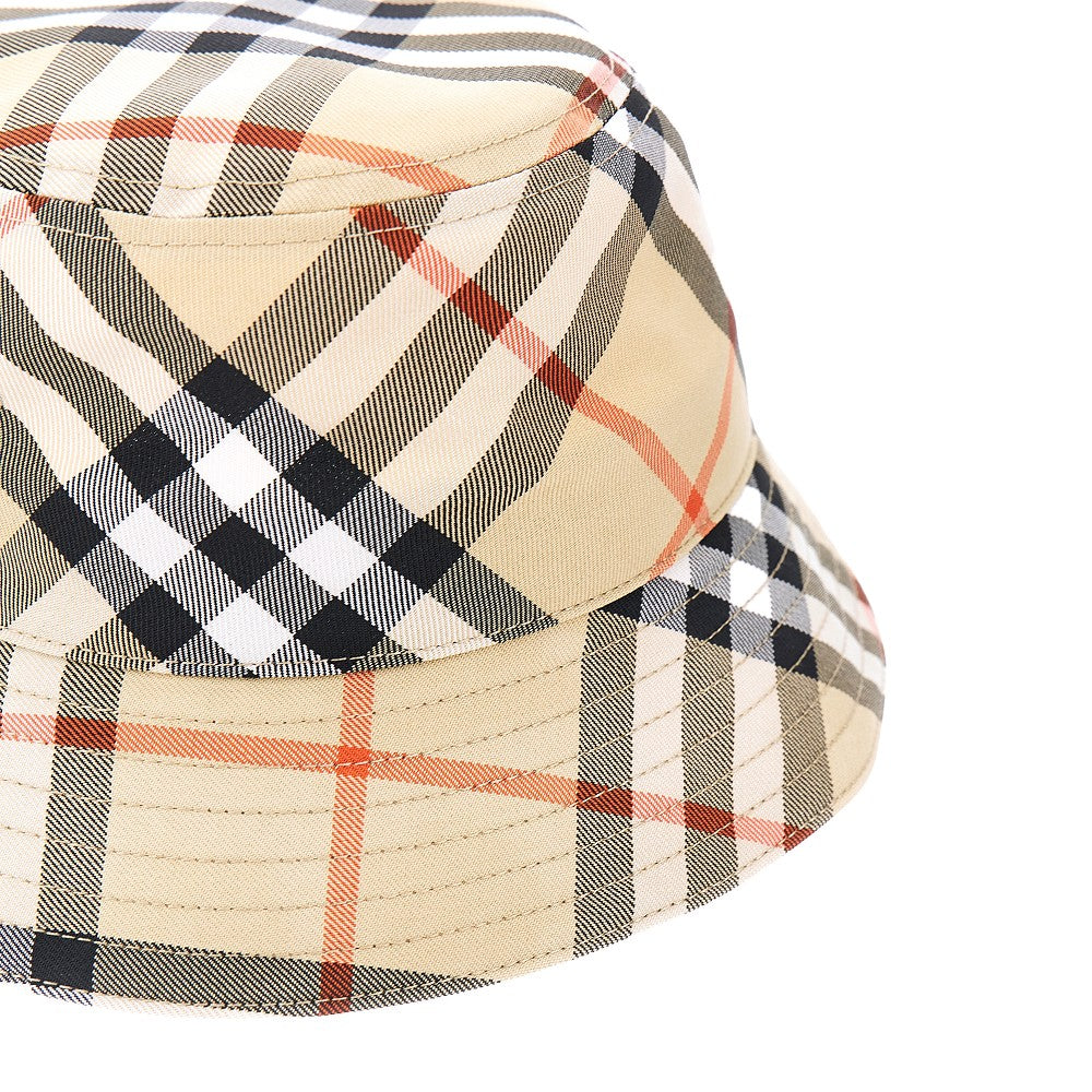 Cappello bucket in twill Check