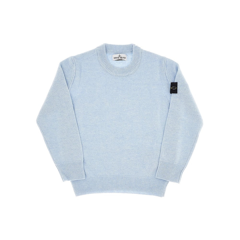Pullover in misto lana con badge logo