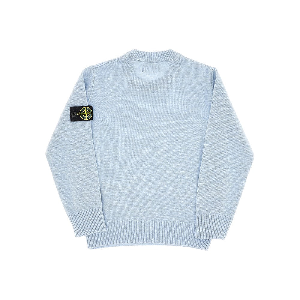 Pullover in misto lana con badge logo