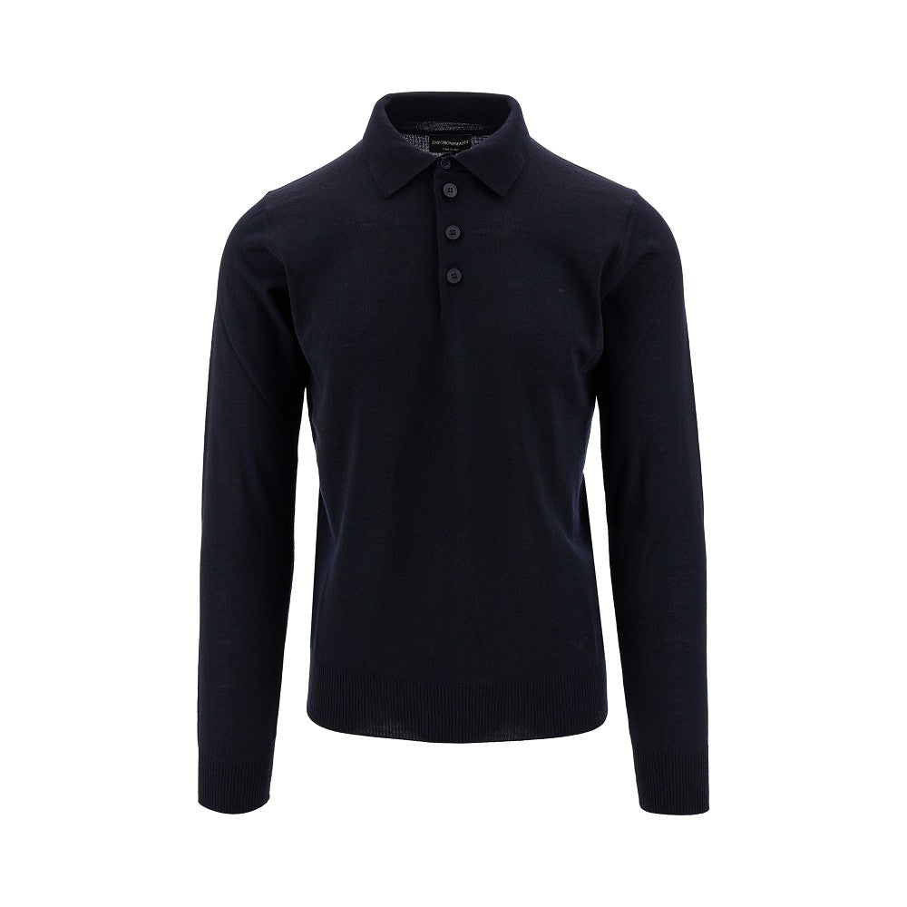 Polo a manica lunga in maglia