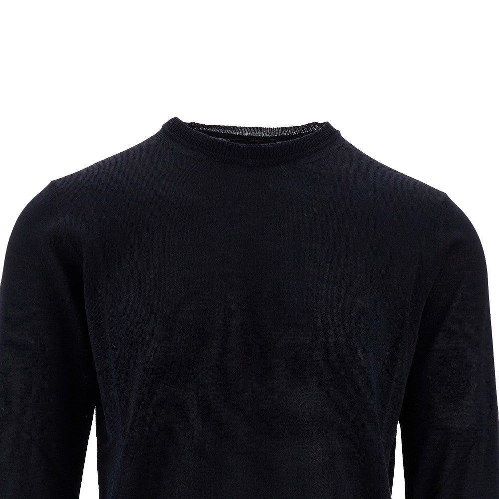 Pullover girocollo in lana